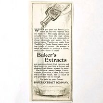 Walter Baker Vanilla Extract Flavor 1897 Advertisement Victorian Baking ... - $14.01 CAD