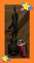 Vintage Antique French Spelter Statues Figures Figurines Ornaments Le Jour - £173.16 GBP