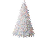 White Christmas Tree 7&#39; 60&quot; diameter base 650 WHITE CLEAR incandescent l... - $142.49