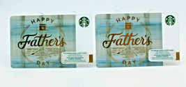 Starbucks Coffee 2014 Gift Card Happy Father&#39;s Day Zero Balance Set of 2 - £9.19 GBP