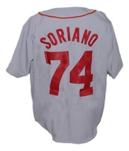 Alfonso Soriano Hiroshima Carp Retro Baseball Jersey Button Down Grey Any Size image 2