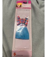 Barbie FASHION FAVORITES 1999 Plaid Multicolor Tank Top Blue Shorts - $14.85
