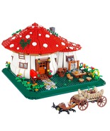 2233PCS Fairy Tale Mushroom House Building Block Village Architecture Br... - £55.49 GBP