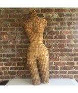 Vintage Natural Wicker Dress Form Woman Torso Mannequin Rare Boho - $541.76 CAD