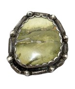 Vintage Southwestern Ring Sterling Silver 925 Green Turquoise Ring Size 8 - $73.50