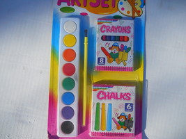 Art Set with Chalk, Crayons &amp; Paint Set Crafts Ty145 - $9.89