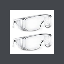 2 Pairs Safety Glasses Anti Fog Scratch Resistant Eye Protection Clear UV Vented - £7.93 GBP