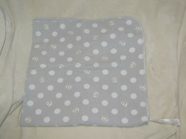 Carters Just One You Receiving Blanket Gray White Polka Dot Chick Duck Flannel - £17.40 GBP
