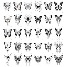 Butterfly Temporary Tattoos for Women 30 Sheets Ink Fake Tattoos That Lo... - $18.76