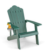 Weather Resistant HIPS Outdoor Adirondack Chair with Cup Holder-Green - ... - £135.48 GBP