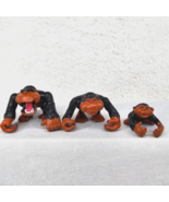 Fisher Price Animal Families Gorilla Set of 3 Ape Monkey Vintage 1995 Zo... - $20.32