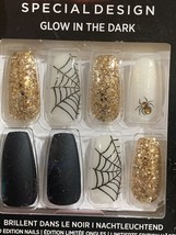 KISS Special Design Glow in the Dark Halloween 28 LONG Glue on Nails 87768 - $9.25