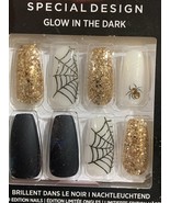 KISS Special Design Glow in the Dark Halloween 28 LONG Glue on Nails 87768 - $11.56