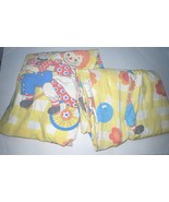 Raggedy Ann &amp; Andy Twin Size Flat Sheet Yellow Check Bobbs Merrill Co US... - $27.52