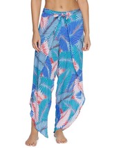 Raisins Juniors&#39; Floral-Print Puerto Palm Cover-Up Pants Swimsuit Size Small - £10.12 GBP