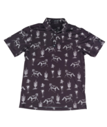 Bad Birdie Shirt Mens Medium Black Western Horse Golf Polo Tucson National - £31.06 GBP