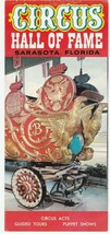 Vintage Travel Brochure Circus Hall of Fame Sarasota Florida 1960&#39;s - £7.90 GBP