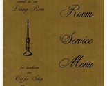 Holiday Inn Room Service Menu 1969 Gold Cover  - $17.88