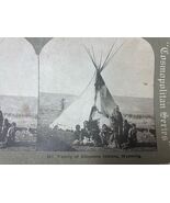 Cheyenne Native American Family Stereoview - $28.71