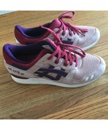 ASICS GEL-Lyte III Women 9.5 Purple Pink Suede Adobe Rose Mysterioso Shoes RARE - £116.64 GBP