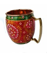 Copper Handmade Outer Hand Painted Art work Beer, Cold Coffee Mug - Cup ... - £14.63 GBP