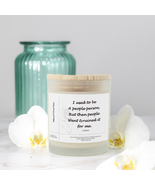 &quot;I Used To Be A People Person&quot; Frosted Glass Candle Eco-Friendly and Non... - £17.26 GBP