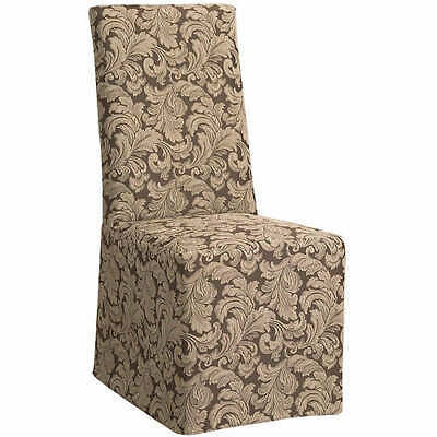 Sure Fit Scroll Dining Chair Cover in Brown - $30.00