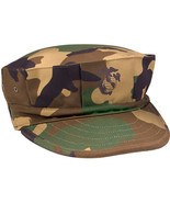 BDU WOODLAND 8 Point MARINE CORP USMC ROTC JROTC UTILITY CAP Cover W/ EG... - $15.29