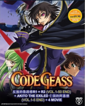 DVD Anime Code Geass Complete Series (1-50 End) +Akito Exiled +4 Movies English* - £22.86 GBP