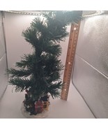 Village Accessories 12 inch  Fiber Optic Tree w Snowman and Candy cane base - $420.36 MXN