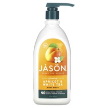 Jason Natural Body Wash &amp; Shower Gel, Glowing Apricot &amp; White Tea, 30 Oz - £14.93 GBP