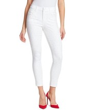 Skinnygirl Fritzo Studded Front Mid Rise Skinny Jeans Womens Color White Size 25 - £100.47 GBP