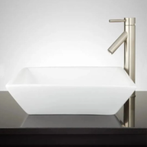 New White Clifford Square Porcelain Vessel Sink by Signature Hardware - £82.23 GBP