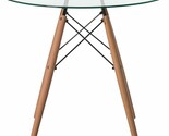 Accent Dining Table With A Round Clear Glass Top And Four, And Living Room. - $163.93