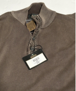 RedHead Sweater Mens Large 4 Button Mock Neck Brown NEW - $415.44 MXN