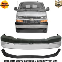 Front Bumper Cover Chrome KIt For 2003-2017 Chevy Express/GMC Savana Van - £596.95 GBP