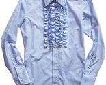 Dumb and Dumber Ruffled Tuxedo Shirt (2X, Blue) - £56.82 GBP+