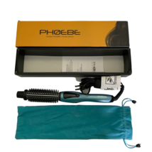 Phoebe Curling Iron Brush 1 Inch Ceramic Tourmaline Ionic Barrel Anti Scald - £27.31 GBP