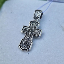New Pendant Cross Jesus Christ Crucifix Orthodox Russian Sterling 925 Silver Men - £71.11 GBP
