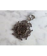 Antique English Sterling Silver Watch Fob Medal 10.2g E7515 - £116.77 GBP