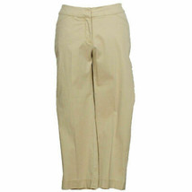 EILEEN FISHER Dune Tan Washed Cotton Tencel Twill Crop Straight Trouser ... - $89.99