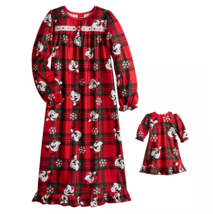 Mickey Mouse Disney Girls Nightgown + Doll Gown Bundle Pajama Jammy Size 4 NEW - £14.71 GBP