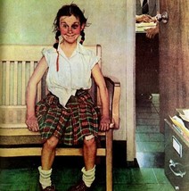Girl With Black Eye Norman Rockwell 1979 Print From Memory Album Repro DWKK15 - £15.97 GBP