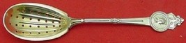 Medallion By Gorham Sterling Silver Olive Spoon Pierced Goldwashed 6" - £228.02 GBP
