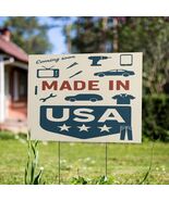 &quot;MADE IN USA&quot; Theme Yard Sign – Patriotic American Product Icons 18&quot; x 24&quot; - $33.50