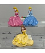Disney Princess Lot of 3 Sitting Down Belle Cinderella Aurora  - £15.49 GBP