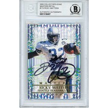 Ricky Watters Seattle Seahawks Auto 2000 Collector Edge Signed Card Beckett Slab - £62.50 GBP