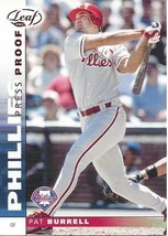 2002 Leaf Press Proof Red Pat Burrell 40 Phillies - £0.98 GBP