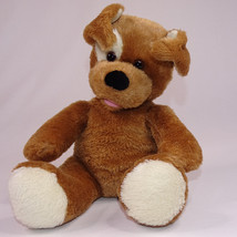 BUILD A BEAR Plush Brown Sugar Puppy Dog Off White w/Patch Eye Feet Stuffed Toy - £8.47 GBP