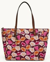 R Fossil Rachel Tote Handbag Pink Floral ZB7446664 Brass Hardware NWT $138 FS - £63.30 GBP